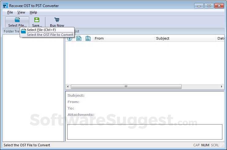 Recovee OST to PST Converter Screenshot1
